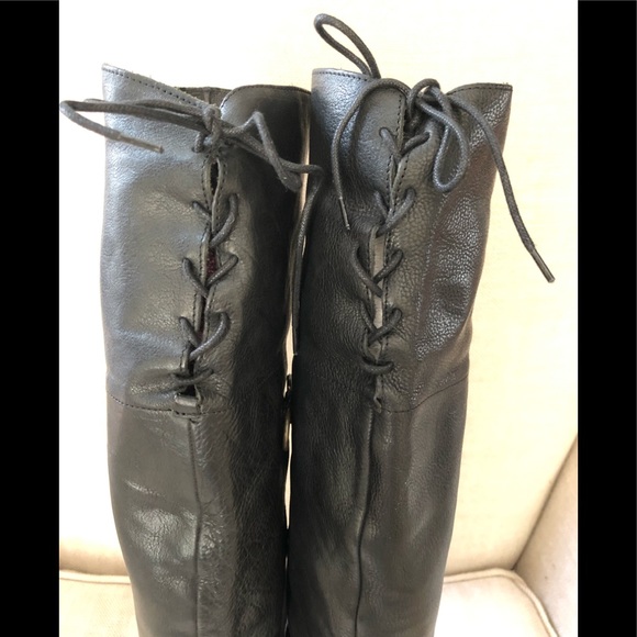 Fiorentini Baker Boots Over Knee Black Zipper - Picture 7 of 9